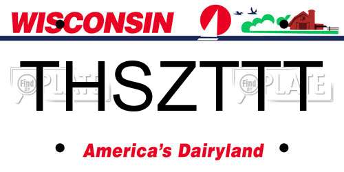THSZTTT Wisconsin License Plate