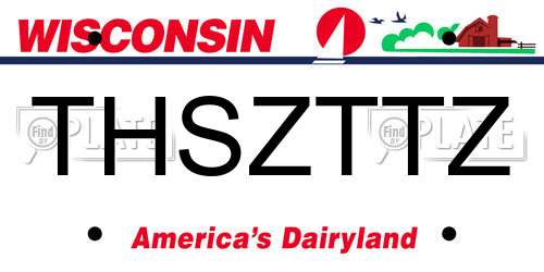 THSZTTZ Wisconsin License Plate