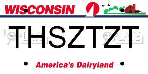 THSZTZT Wisconsin License Plate