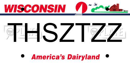 THSZTZZ Wisconsin License Plate