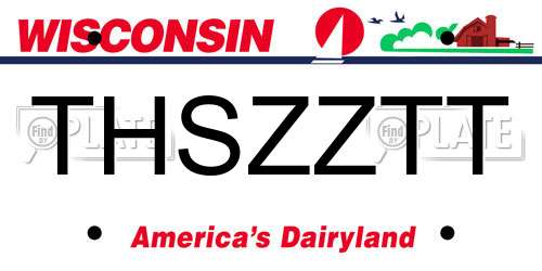 THSZZTT Wisconsin License Plate