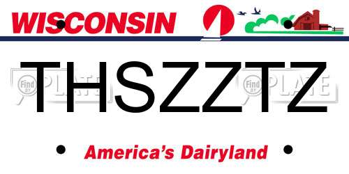 THSZZTZ Wisconsin License Plate