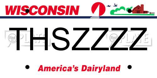 THSZZZZ Wisconsin License Plate