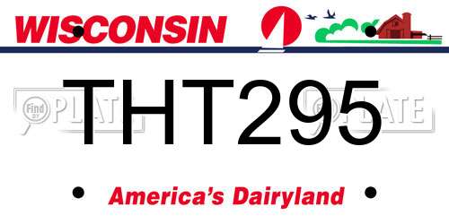 THT295 Wisconsin License Plate