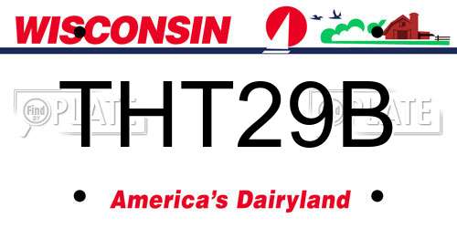 THT29B Wisconsin License Plate
