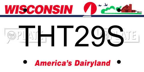 THT29S Wisconsin License Plate
