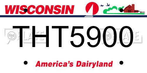 THT5900 Wisconsin License Plate