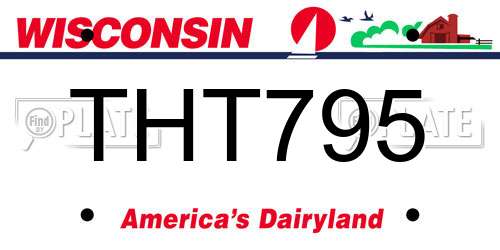 THT795 Wisconsin License Plate