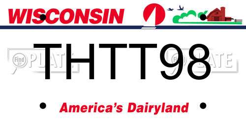 THTT98 Wisconsin License Plate