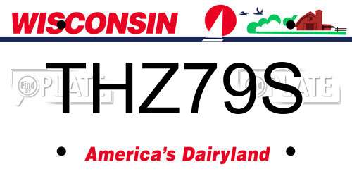 THZ79S Wisconsin License Plate