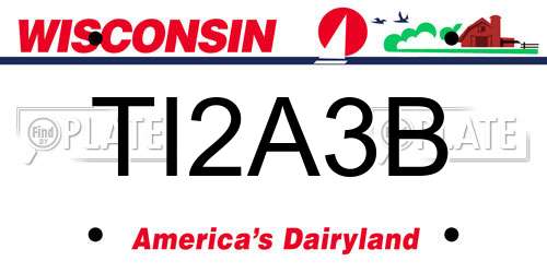 TI2A3B Wisconsin License Plate