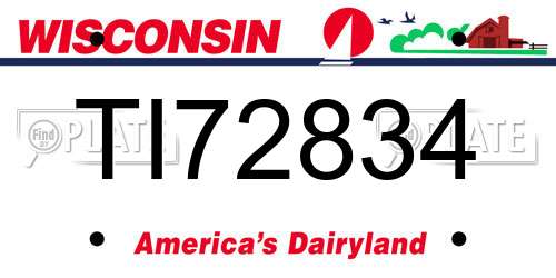 TI72834 Wisconsin License Plate