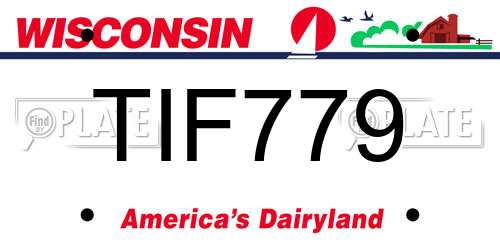 TIF779 Wisconsin License Plate