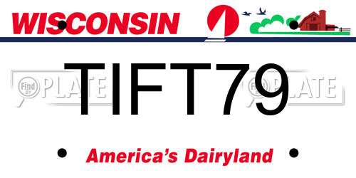 TIFT79 Wisconsin License Plate