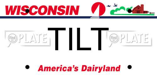 TILT Wisconsin License Plate