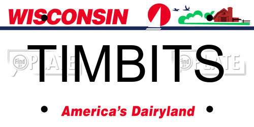 TIMBITS Wisconsin License Plate