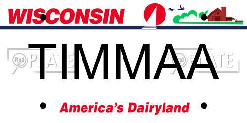 TIMMAA Wisconsin License Plate