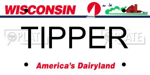 TIPPER Wisconsin License Plate