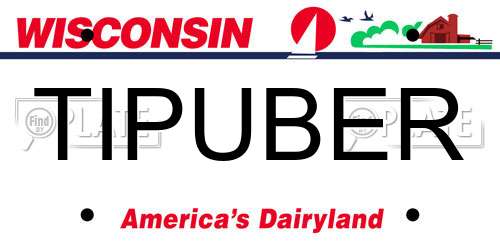 TIPUBER Wisconsin License Plate