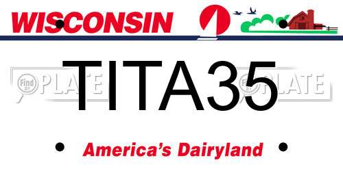 TITA35 Wisconsin License Plate
