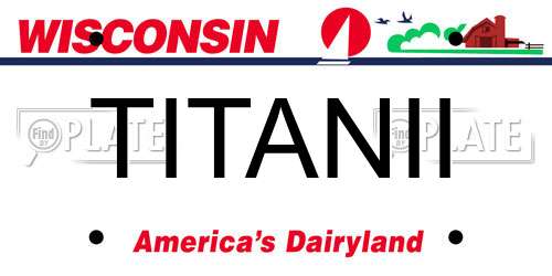 TITANII Wisconsin License Plate