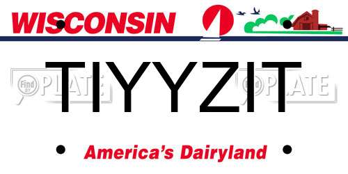 TIYYZIT Wisconsin License Plate