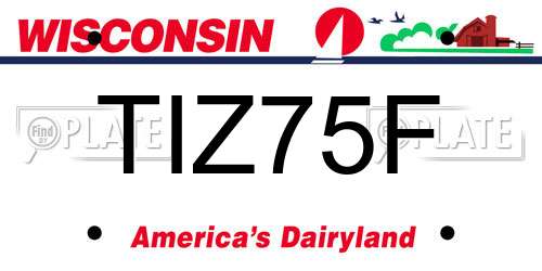 TIZ75F Wisconsin License Plate
