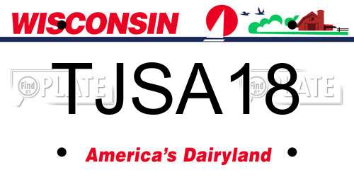 TJSA18 Wisconsin License Plate