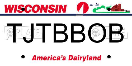 TJTBBOB Wisconsin License Plate