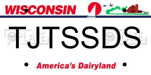 TJTSSDS Wisconsin License Plate