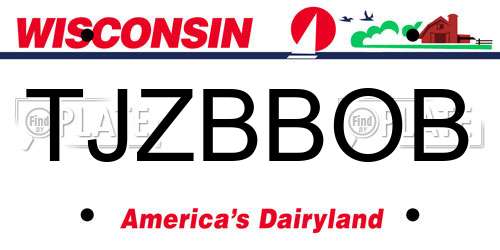TJZBBOB Wisconsin License Plate