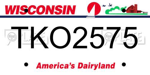 TKO2575 Wisconsin License Plate