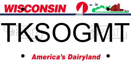 TKSOGMT Wisconsin License Plate