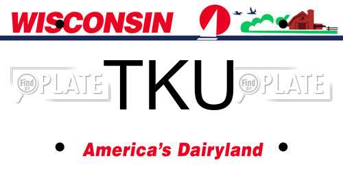 TKU Wisconsin License Plate