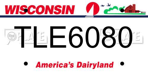 TLE6080 Wisconsin License Plate
