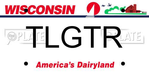TLGTR Wisconsin License Plate