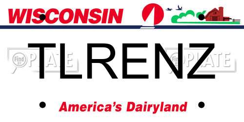 TLRENZ Wisconsin License Plate