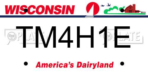 TM4H1E Wisconsin License Plate