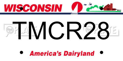 TMCR28 Wisconsin License Plate