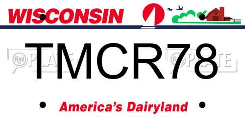 TMCR78 Wisconsin License Plate