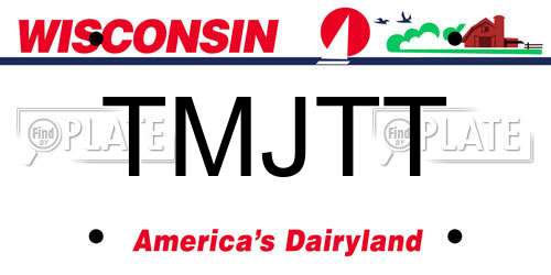 TMJTT Wisconsin License Plate