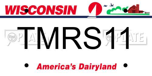 TMRS11 Wisconsin License Plate