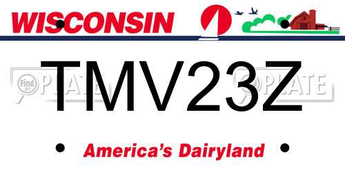 TMV23Z Wisconsin License Plate
