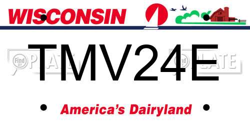 TMV24E Wisconsin License Plate