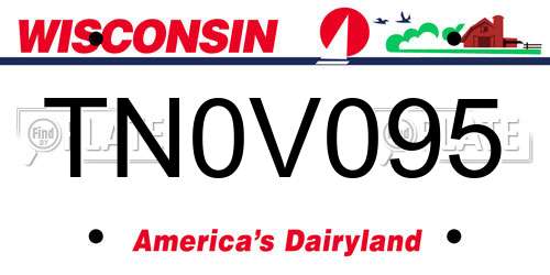 TN0V095 Wisconsin License Plate