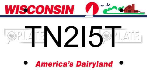 TN2I5T Wisconsin License Plate