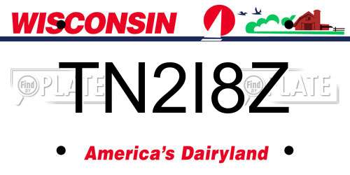TN2I8Z Wisconsin License Plate