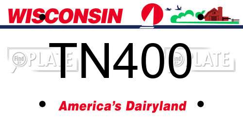 TN400 Wisconsin License Plate
