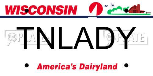 TNLADY Wisconsin License Plate
