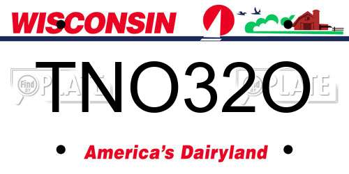 TNO32O Wisconsin License Plate